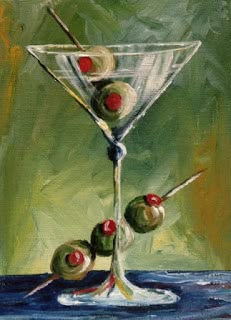 Bar Paintings Art, Martini Glass Painting, Drinks Painting, Martini Glass Art, Drinking Painting, Martini Painting, Wine Paintings, Drink Painting, Wine And Paint Night