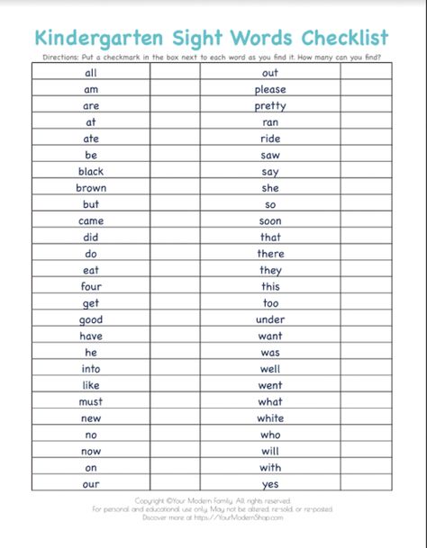 If you've got a child in kindergarten, you'll want to get familiar with Kindergarten Sight Words and How to Teach Them. Let a child play therapist tell you what sight words are, which activities, games, and apps to use to teach them at home, and show you a free printable AND a sight words worksheet bundle that are going to help you and your child prepare for kindergarten. #sightwords #kindergarten #spellingwords #teaching #learning Site Words Kindergarten, Kindergarten Sight Words List, Kindergarten Sight Words, Preschool Sight Words, Sight Word Fun, Kindergarten Prep, Learning Sight Words, Sight Word Flashcards, Sight Words List