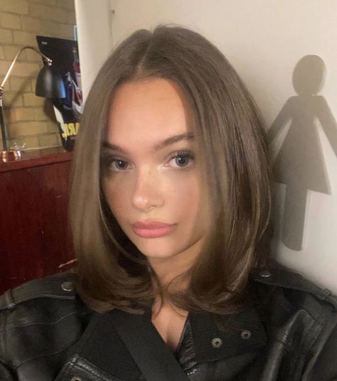 Bob Hairstyles Light Brown, Shoulder Length Hair Light Brown, Hairstyles Light Brown, Dark Brown Hair Bob, Shoulder Length Layered Hairstyles, Brown Hair Bob, Brown Hair Short, Short Dark Brown Hair, Rambut Brunette