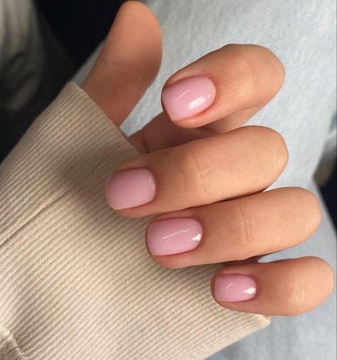 Pink Shellac Nails, Old Money Nails, Money Nails, Subtle Nails, Simple Gel Nails, Casual Nails, Shellac Nails, Neutral Nails, Clean Nails