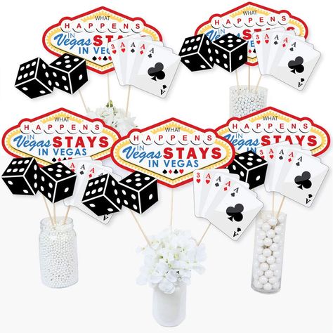 Casino Themed Centerpieces, Dice Table, Vegas Theme Party, Themed Centerpieces, Las Vegas Party, Vegas Theme, Poker Party, Casino Table, Casino Royale Party