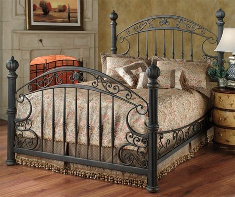 Iron Headboard, Wrought Iron Beds, Wrought Iron Bed, Iron Bed Frame, Hillsdale Furniture, Iron Bed, Queen Headboard, King Bedding Sets, Metal Bed