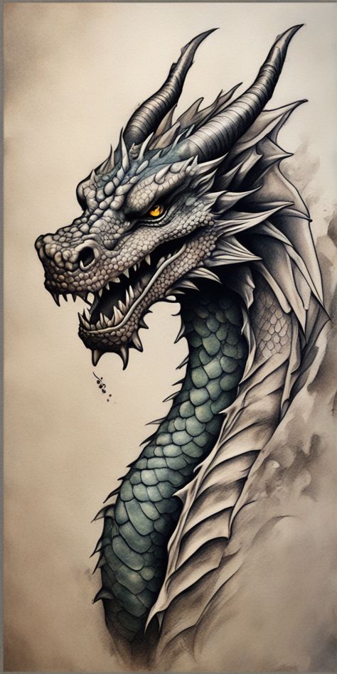 This is a colored, realism style tattoo image of a dragon artistically stretched over a blank canvas. The fine detail and vibrant hues bring the mythical creature to life, showcasing its powerful allure. Color Dragon Tattoo, Colorful Dragon Tattoo, Mythical Dragon Art, Dragon Tattoo Realistic, Dragon Tattoo Shoulder, Graphic Design Activities, Dragon Head Tattoo, Dragon Tattoo Ideas, Beetle Tattoo