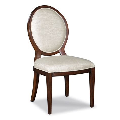 Oval Back Side Chair - Woodbridge Bar Harbor Inn, Dining Rooms Ideas, Dining Room Layout, Dining Room Table And Chairs, Round Back Dining Chairs, Traditional Dining Chairs, Brown Dining Chairs, Woodbridge Furniture, Dining Chair Upholstery