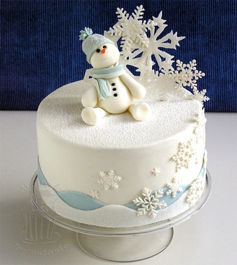 Christmas Cakes Images, Snow Cake, Christmas Themed Cake, Snowman Cake, Christmas Cake Pops, Christmas Cake Designs, Happy Birthday Cake Images, Winter Schnee, Christmas Cake Decorations