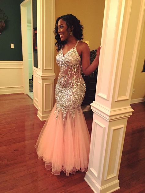 If you like what you see follow me.! PIN: @kiddneann✨GIVE ME MORE BOARD IDEAS Fit And Flare Prom Dress, Flare Prom Dress, Prom Slay, Prom 2k17, Prom Goals, Sparkly Prom Dresses, Prom Girl Dresses, Shiny Dresses, Pink Prom Dress