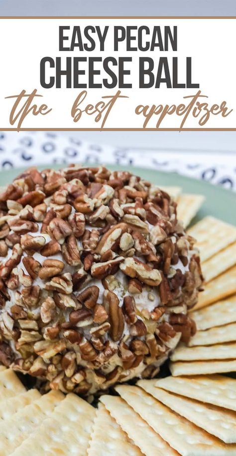 Cheeseball with Pecans - Easy Appetizer Classic - 3 Boys and a Dog Cheese Ball With Pecans, Jalapeno Cheeseball Recipes, Pecan Cheeseball, Easy Cheese Ball, Simple Appetizer, Pecan Rolls, Classic Appetizers, Stuffed Jalapenos With Bacon, Best Appetizer Recipes