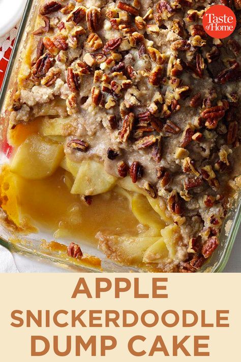 Snickerdoodle Apple Cake, Apple Spice Dump Cake Recipes, Taste Of Home Apple Snickerdoodle Dump Cake, Snickerdoodle Dump Cake Recipes, Dump Cakes Recipes Easy Crockpot, Apple Cheesecake Dump Cake, Mexican Dump Cake, Apple Pineapple Dump Cake, Holiday Dump Cake