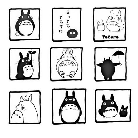 Acubi Stickers Printable, Phomemo Printables Black And White, Black And White Stickers Printable, Aesthetic Black And White Stickers, Totoro Black And White, Black And White Journal Stickers, Black And White Stickers Free Printable, Journal Stickers Black And White, Cute Black And White Stickers