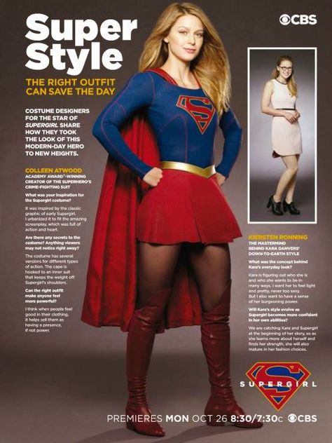 Melissa Benoist 😍 Supergirl Series, Jessica Rothe, Colleen Atwood, Supergirl Costume, Supergirl Cosplay, Supergirl Tv, Melissa Supergirl, Dc Tv Shows, Supergirl Dc