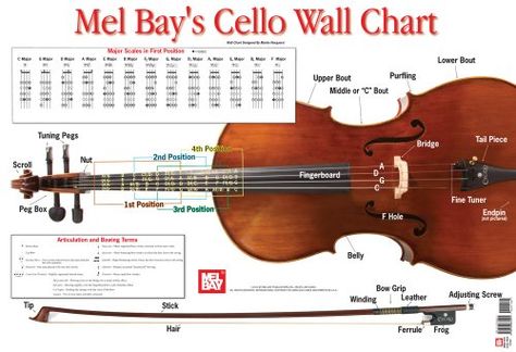 Cello Wall Chart by Martin Norgaard https://smile.amazon.com/dp/0786684046/ref=cm_sw_r_pi_dp_U_x_XwfaBbQ67JBFT Cello Teaching, Piano Practice Chart, Violin Tips, Violin Pics, Cello Lessons, Cello Sheet Music, Music Teaching Resources, Learn Violin, Cello Music