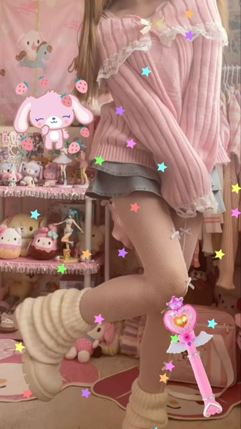 Pink Core Clothes, Bubblegum Aesthetic Outfits, Bubblegum Core Aesthetic Outfit, Kawaiikei Outfits, Cute Core Fashion, Cute Core Style, Cutegore Outfits, Kawaii Core Outfit, Kawaiicore Outfits