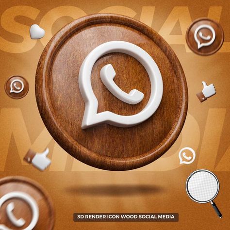 3d render whatsapp icon on left wooden c... | Premium Psd #Freepik #psd #logo Iconic Backgrounds, Computer Wallpaper Hd, Whatsapp Icon, Church Backgrounds, Gold Wallpaper Background, Beautiful Profile Pictures, Really Cool Drawings, First Youtube Video Ideas, Banner Ads Design