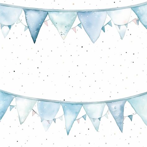 Album Scrapbook, Blue Birthday, Blue Watercolor, Scrapbook Albums, Blue Water, Birthday Banner, Bunting, Orlando, Shower