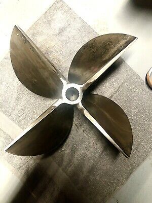 Rolla Boat Cleaver Propeller LH 18 x 30 4 Blade Prop Surface Drive 5345 Boat Props, Boat Propellers, Boat Parts, Boat Building