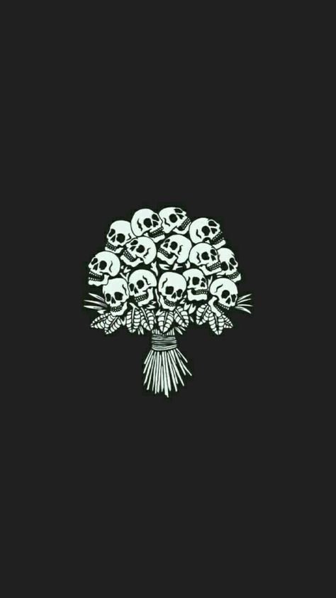 Skull, flower, flowers, bouquet, skulls Skull Astethic, Spooky Quotes Aesthetic, Dark Hippie Wallpaper, Skeleton Aesthetic, Skull Aesthetic, Halloween Iphone Wallpaper, Goth Aesthetic Wallpaper, High Wallpaper, Skeleton Wallpaper