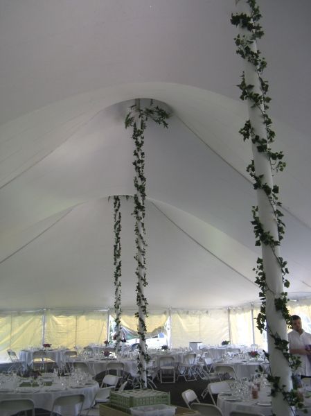 Tent Pole Decorations, Wedding Drapery, A Frame Tent, Large Tent, Blue Apple, Enchanted Forest Wedding, Tent Decorations, Tent Poles, Wedding Tent