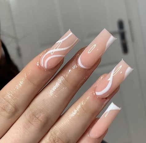 Ongles Beiges, Tapered Square Nails, Drip Nails, Short Square Acrylic Nails, Long Acrylic Nails Coffin, Long Square Acrylic Nails, Her Nails, Acrylic Nails Coffin Short, Summer Acrylic Nails