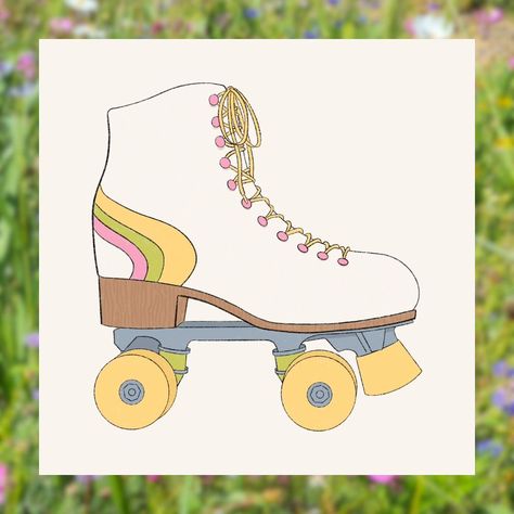 Roller Skating Art, Room Painting, Pixel Art Pattern, Roller Skate, Cute Easy Drawings, Roller Skates, Roller Skating, Room Paint, Doodle Drawings