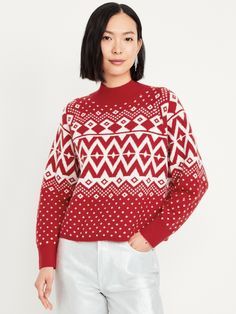 Holiday Party Outfit Inspiration, Fancy Holiday Party, Christmas Sweater Outfits, Casual Holiday Outfits, Red Puffer, Ugly Christmas Sweater Funny, Pajamas Gift, Technology Fashion, Eve Outfit