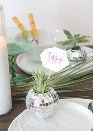 This DIY mini disco ball place cards tutorial from @beautifulpaper is too cute! Diy Disco Ball, Disco Balls, Beautiful Paper, Disco Party, Christmas Wreaths Diy, Disco Ball, Wedding Looks, Place Cards, On Your Wedding Day