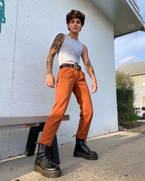 masc clothes Outfit Ideas Masc, Masc Outfits For Women, Enby Outfits, Andro Fashion, Enby Fashion, Genderqueer Fashion, Androgynous Outfits, Gender Fluid Fashion, Masc Outfits