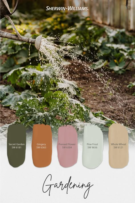 Earthy Natural Color Palette, Hazel Color Palette, Backyard Color Palette, Color Palette For Garden, Oakmoss Color Palette, Rustic Spring Color Palette, Nature Inspired Paint Palettes, Cottage Garden Color Palette, Earthy Spring Color Palette