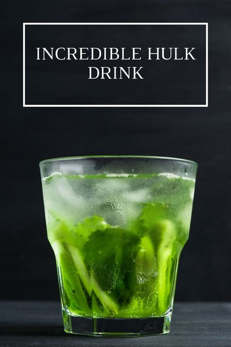 Do you love the incredible hulk? I'm going to tell you how to make an incredible hulk drink. So get ready to unleash your inner hulk with this tasty green cocktail recipe - The Incredible Hulk cocktail! Hulk Punch Game, Chocolate Hulk Smoothie King Recipe, Hulk Drink, The Hulk Smoothie King Recipe, Alcoholic Drink Recipe, Incredible Hulk Drink, Green Cocktails, Green Hulk, Easy Drinks To Make