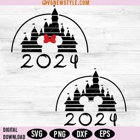 Disneyland Castle Silhouette, Disney World 2024, Disney Merry Christmas, Castle Svg, Castle Silhouette, Cricut Disney, Mickey Svg, Baby Spiderman, Disneyland Castle