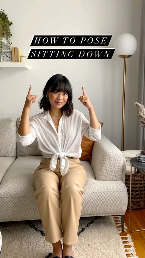 katiecung on Instagram: How to pose sitting down! 🥰 Here are 3 easy poses you can do when sitting down on a couch, on steps, in coffee shops, on benches, etc! . .… Bench Picture Poses, Sitting On Bench Pose, Poses On A Bench, Sofa Photoshoot Ideas, Couch Poses Photography, Sitting Poses Photography, Sit Pose, Pose Sitting, Dress Poses