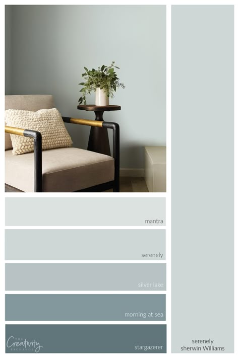 200 NEW Sherwin Williams Designer Influenced Paint Colors! Sherwin Williams Misty, Home Wall Colour, Office Paint Colors, Office Paint, Sherwin Williams Paint Colors, Brown Furniture, Office Colors, Room Paint Colors, Wall Paint Colors