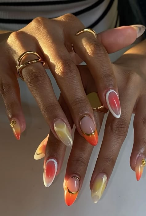 Hawaii Inspired Nails, Hawaii Nail Designs, Nail Design Glitter, Aura Nails, Nagellack Trends, Classy Acrylic Nails, Nails Only, New Nails, Short Acrylic