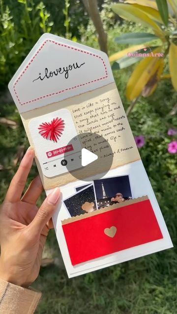 QuinnsArte by Quinal Malara on Instagram: "Cute gift idea♥️🫶🏻 Order Now +91 92575 44587" Heart Birthday Cards Diy, Aesthetic Card Ideas, Card Ideas Aesthetic, Cute Love Cards, Love Aesthetic, Cadeau Diy, Heart Cards, Arts And Crafts Projects, Diy Arts And Crafts