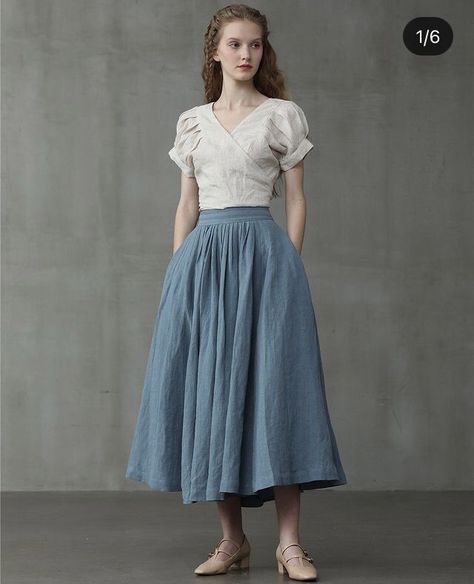 1950 Skirt, Peaceful Ocean, Outfits Juvenil, Skirt A Line, Retro Skirt, Concept Clothing, Fashion Tops Blouse, Minimalist Dresses, Modest Fashion Outfits