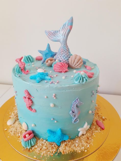 Easy Under The Sea Cake, Under The Sea Cakes, Mermaid Sleepover, Water Cake, Pictures Of Cakes, Rodjendanske Torte, Under The Sea Cake, Sea Cake, Ocean Cakes