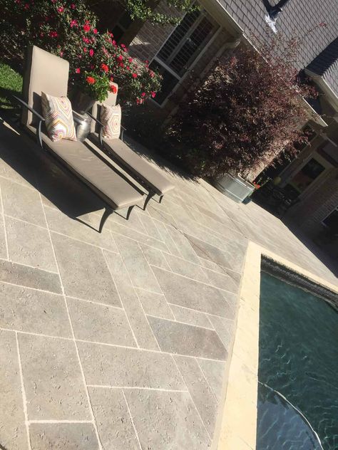 Resurfacing Concrete, Nano Doors, Pool Deck Ideas Inground, Pool Deck Resurfacing, Stone Pool Deck, Pool Concrete, Pool Decking Concrete, Concrete Pool Deck, Garden Slabs