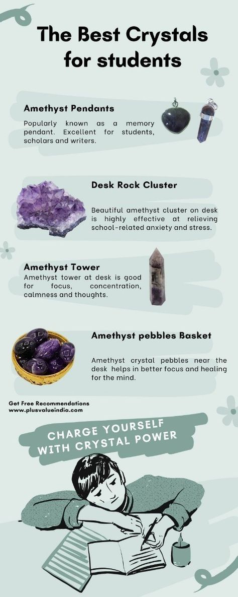 Amethyst is primarily a stone of the mind and it is also a powerful and protective stone. Crystal For Students, Crystals For Students, Crystals For College Students, Feng Shui Crystals, Learning Technology, Reiki Healing Crystals, Crystal Power, Divine Feminine Spirituality, Sphere Ball