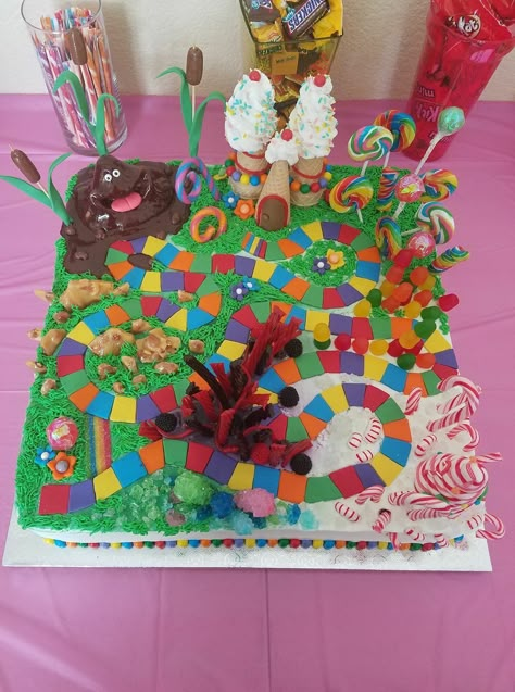 Candyland Gingerbread House Ideas, Candy Land Gingerbread House Ideas, Gingerbread House Candyland, Candy Land Gingerbread House, Candyland Homecoming, Themed Gingerbread House Ideas, Candyland Cookies, Candyland Gingerbread House, Candyland Birthday Cake