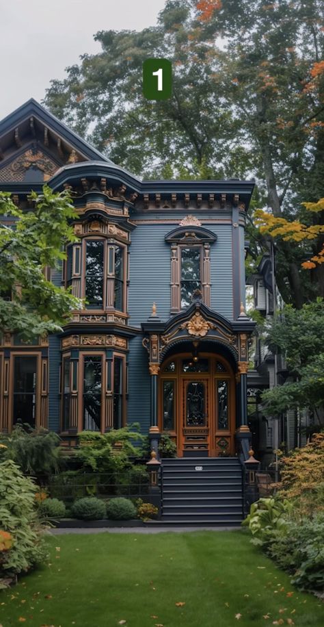 Grunge House Aesthetic Exterior, Old Fashion House Exterior, Moody Victorian Exterior, Witchy House Exterior Modern, Historic Home Colors Exterior, Second Empire Victorian House, Antique House Exterior, Second Empire Architecture, Dark Aesthetic House Interiors