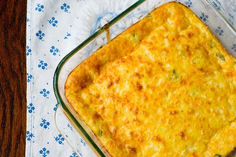 Jalapeño and cheese breakfast casserole recipe | Homesick Texan Apple Walnut Salad, Breakfast Casserole Recipe, Cheese Breakfast, Cheese Casserole, Walnut Salad, Monterey Jack, Smart Cooking, Cooking For One, Monterey Jack Cheese