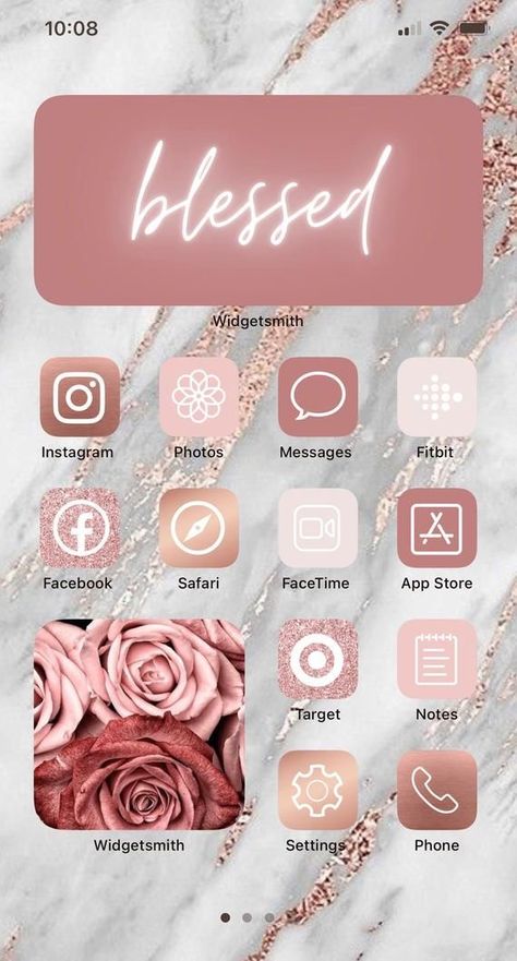 Theme Oro Rosa ✨ Iphone Homescreen Ideas, Gold App, Whatsapp Logo, Rose Gold Aesthetic, Ios App Iphone, Application Iphone, Iphone Life Hacks, Iphone Life, Iphone Homescreen