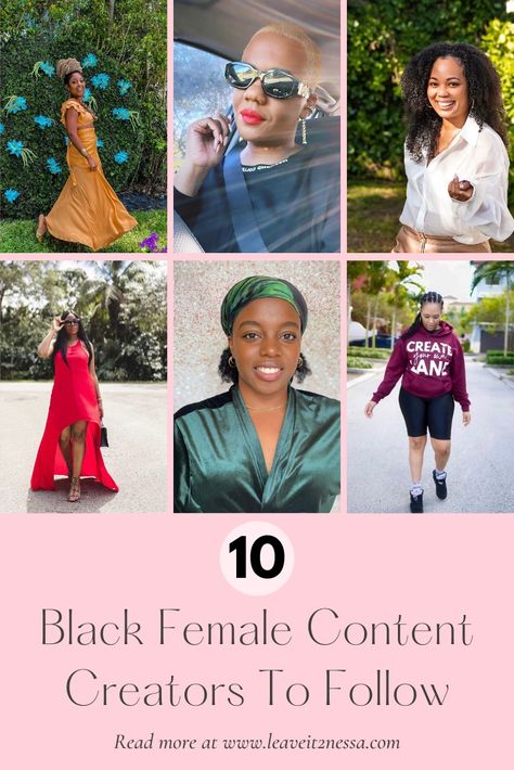 10 Black Female Content Creators From Florida To FollowLooking to connect with black female content creators? Here are a few black Influencers from Florida you should absolutely get to know. NESSA Black Influencers, Neutral Tone Outfits, Diversity Art, Type 4 Hair, Womens History Month, Women Helping Women, Lifestyle Clothing, Content Creators, Women In History