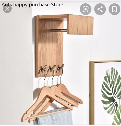 Bedroom Coat Rack, Vintage Eclectic Home, Creative Living Room, Wood Hanger, Seni Dan Kraf, Corner Wall, Coat Rack Wall, Wood Bedroom, Creative Living