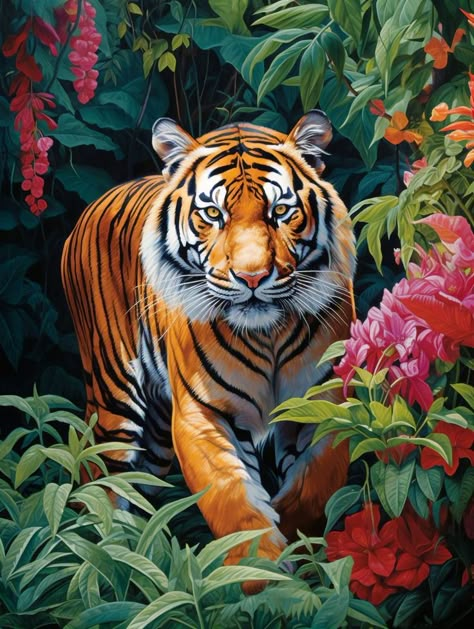 Wild Tiger Photography, Drawings With Meaning, Tiger Photography, Wild Animal Wallpaper, Tiger Artwork, Creature Fantasy, Fabric Painting Techniques, Tiger Pictures, Big Cats Art