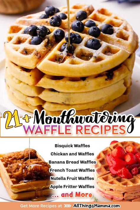 Greek Yogurt Waffles, Sweet Waffles, Savory Waffle Recipe, Crispy Waffles, Chocolate Chip Waffles, Easy Waffle Recipe, French Toast Waffles, Cinnamon Roll Waffles, Dessert Waffles