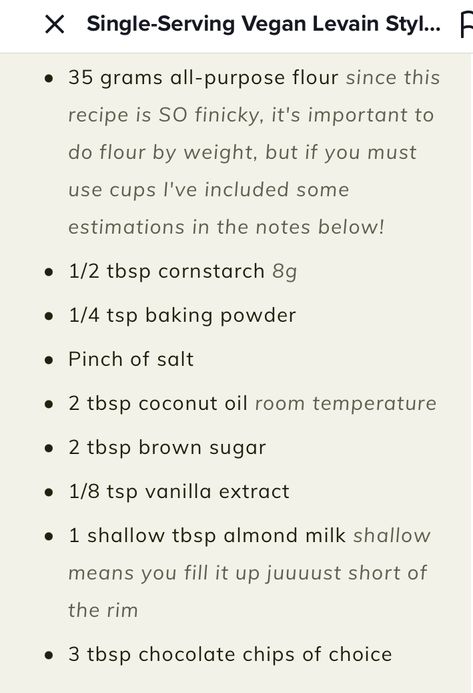 Chill while preheating oven at 400F. Bake for 8-10 minutes. Check at 8 mins. Cool for 20-30 minutes. Levain Bakery Cookies, Levain Cookies, Bakery Cookies, Levain Bakery, Cookies Vegan, Vegan Cookies, Single Serve, Pinch Of Salt, Corn Starch