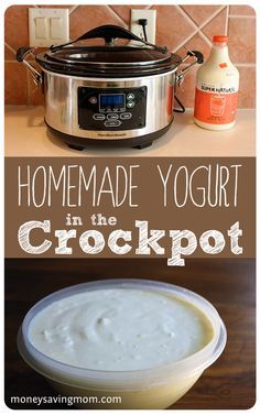 Homemade Yogurt in the Crockpot -- If someone would have told me it was this easy to make homemade yogurt, I would have stopped buying it a long time ago! Do yourself a favor and just try out this recipe... I promise it's so simple! Crockpot Yogurt, Homemade Yogurt Recipes, The Whoot, Homemade Yogurt, Homemade Cheese, Fruit Dip, Yogurt Recipes, Crock Pot Slow Cooker, Crock Pot Cooking