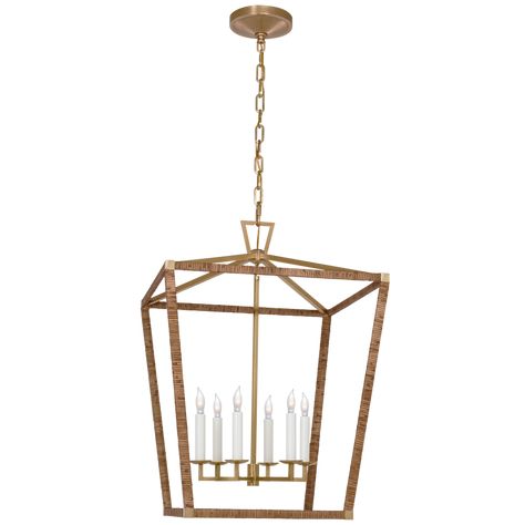 Darlana Large Wrapped Lantern - CHC5879 | Visual Comfort Under Counter Lighting, Wall Exhaust Fan, Rattan Lamp, Outdoor Hanging Lanterns, Deck Lighting, Candelabra Bulbs, Lantern Pendant, Light Architecture, Hanging Lanterns