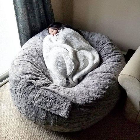 Giant Bean Bag Chair, Bean Bag Living Room, Giant Bean Bags, Big Sofas, Buy Sofa, Cozy Room Decor, Bag Chair, Cozy Room, Room Ideas Bedroom