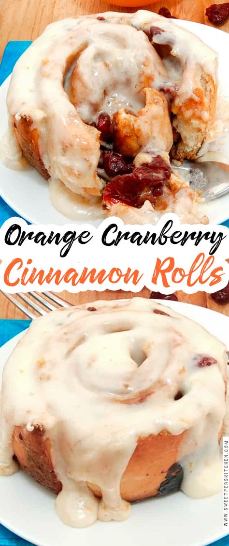 Orange Cinnamon Rolls, Cranberry Cinnamon, Rolls Homemade, Thanksgiving Brunch, Cranberry Cream Cheese, Orange Rolls, Orange Cranberry, Breakfast Rolls, Breakfast Casseroles